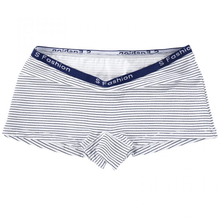 Ladies strip cotton boyshorts Custom Underwear